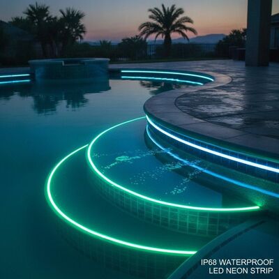 Giá tốt. Đèn neon bể bơi ip68 dải đèn led neon chống thấm nước được thiết kế để lắp đặt dưới nước các bước đối phó với hồ bơi và các điểm nhấn trang trí trực tuyến